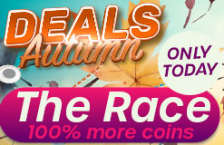 Today only: 100% bonus at The Race!